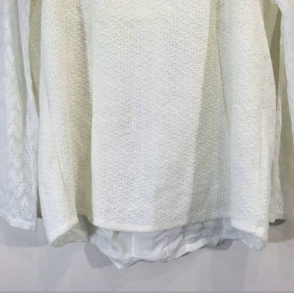 Anthropologie Knit Sweater Sz Large White - Picture 2 of 12